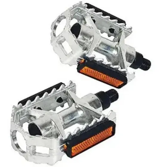 Pedal Alumínio Eixo 9/16 Mtb Refletor Bicicleta Plataforma
