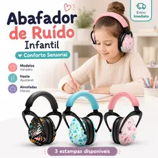 Protetor Auricular Abafador de Ruído Infantil Adulto Para Autismo TDAH Sensorial