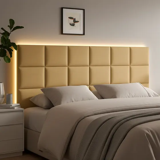 Cabeceira Estofada Modulada Suede 40x30 cm | Placas para Cama Box Solteiro Casal Queen King