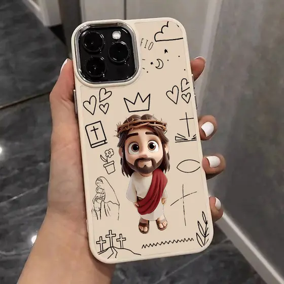 Capinha Capa de Anti queda Moldura de metal para Jesus IPHONE XR XS MAX 11 12 13 14 15 16 17 PRO MAX 16 PLUS