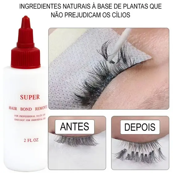 Loção Para Remoção De Cílios 60ml , Kit Pro Lash Salon Coke 30 Segundos