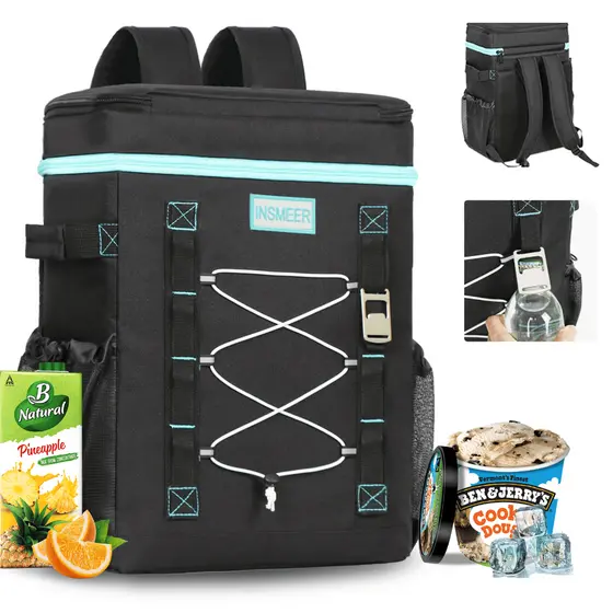 INSMEER Mochila Térmica Grande 30 L / 50 Latas impermeável Cooler Térmica para Praia Camping Cerveja