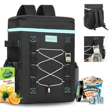 INSMEER Mochila Térmica Grande 30 L / 50 Latas impermeável Cooler Térmica para Praia Camping Cerveja