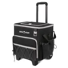 INSMEER Coolers e Bolsas Térmicas Com Rodas - 55 Latas/40 L para Praia Camping,Viagens em Família