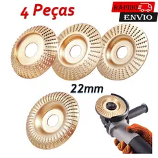 4peças 100mm 22mm Disco Desbaste Esculpir Madeira Rebolo Ângulo Cupim Disco Esculpir Desbastar Escultura