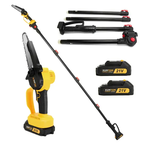 Motosserra Podador Portátil 1000w Mini Motoserra eletrico Com 2 bateria e Extensor Multi 2.5 m