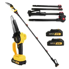 Motosserra Podador Portátil 1000w Mini Motoserra eletrico Com 2 bateria e Extensor Multi 2.5 m