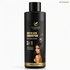 SHAMPOO ESCURECEDOR MATIZADOR PRETO 500ML –  RETARDA O DESBOTAMENTO DOS FIOS - VIVANCE