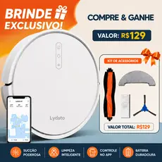 Robô Aspirador de Pó 3-em-1 Lydsto G1 Inteligente para Limpeza e Recarga Automática Varre Aspira e Passa Pano Bivolt