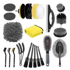 Kit Para Lavar Carro 23 Peças Com Escova Rotativa E Chave De