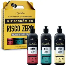 KIT 3 RISCO ZERO CADILLAC POLIMENTO AUTOMOTIVO REMOVEDOR DE RISCOS E ARRANHÕES 500g