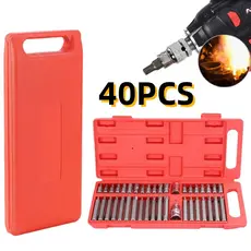 Kit Com 40 Peças De Ferramentas Bit Torx Allen Multidentado Crv De Alta Qualidade