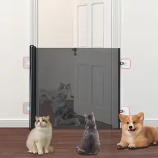 Tela De Proteção Para Animais De Estimação E Bebês Barreira Retrátil Automática Grade De Segurança