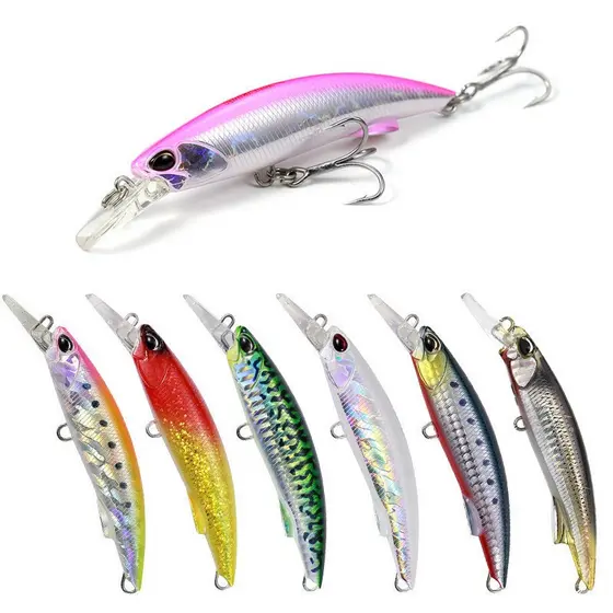 Isca Artificial sinking minnow 92mm/40g pesca de fundo 3X garateia iscas artificiais para tucunaré pescaria