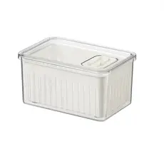 Organizador de Alimentos em Acrílico Resistente para Geladeira 2,2l Com Cesto Clear Fresh