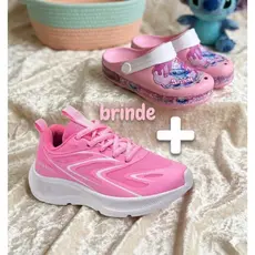 Kit Tênis Infantil Feminino e masculino  + Sandália Babuche Infantil Menina Menino Várias Cores