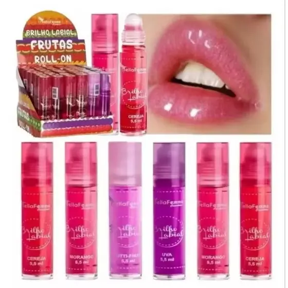 Kit2/3/4 Brilho Labial Gloss 4 Cores bella femme