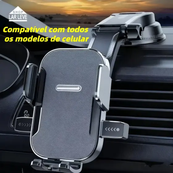 Suporte de Celular Veicular Automotivo para Carro Painel Para-brisa 360° Universal Ajustável
