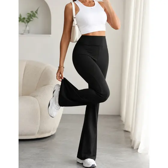Calça Legging Feminina Flare Suplex Bailarina LaMovie Academia Treino Yoga Tecido Premium