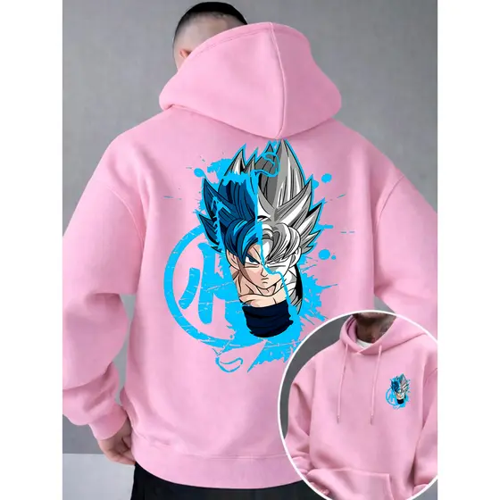 Moletom Masculino Dragon Ball Blusa de Frio Masculina Blusa Masculina de Frio Preto