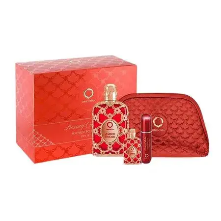 Kit de Perfume Orientica Luxury Collection Amber Rouge - 80ml + 7,5ml Eau de Parfum + Necessaire + Atomizador - Feminino