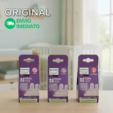 KIT 2 Bicos de Mamadeira Pétala 3M+ 6M+ - PHILIPS AVENT ORIGINAL
