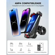 Suporte Celular Universal Guidão Moto Bicicleta Bike 360° Ajustável Garra Resistente Navegação GPS Ciclismo