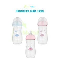 Mamadeira BUBA Easy Flow Anti-cólica 2+ 270ML  ROSA / AZUL / BRANCA - Nuvem , Bebe, Bico Fluxo Tam 2