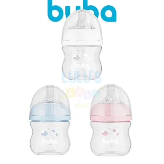 Mamadeira Buba Easy Flow Anti-cólica 0+ 120ML  - Nuvem , Bebe - BRANCO / ROSA / AZUL - Fluxo 0 -BUBA