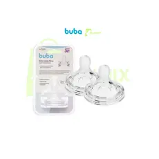 kit 2 Bico De Mamadeira Anticólica Pétala Silicone Buba Easy Flow