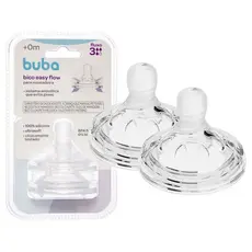 kit 2 Bico De Mamadeira Anticólica Pétala Silicone Buba Easy Flow