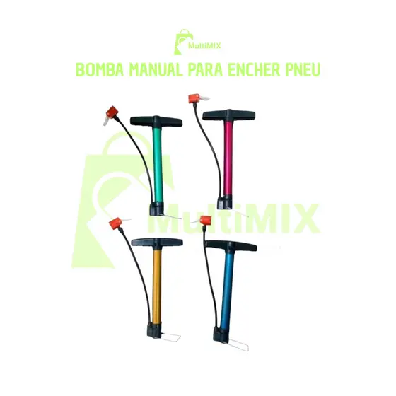 Bomba De Encher Pneu Bicicleta Moto Carro 30cm Fbg 3041
