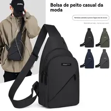 Bolsa Transversal Masculina com Múltiplas Formas de Uso，Pochetes e Chest Bags 3203 MM.Loja MM