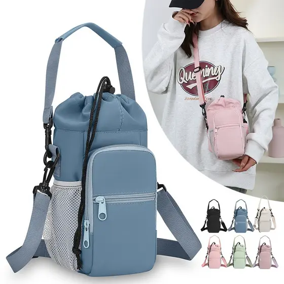 Bolsa multifuncional para garrafa de água, capa protetora para garrafa de água, projetada para atividades ao ar livre MM