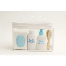 Kit 2 Nécessaire Transparente Organizador Bolsa Mala Saída Maternidade Bebe Troca e Fralda