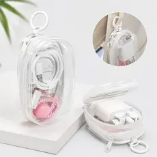 Armazenamento De Carregador De Cabo De Dados Bolsa Organizador Portátil De Fone De Ouvido Externo