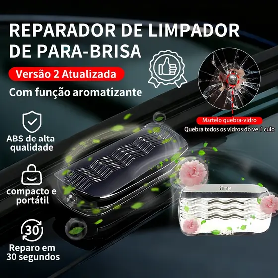 Ferramenta de reparo para limpadores de para-brisa automotivo, com quebra-vidros e fragrância.