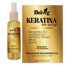 Keratina Pura Em Spray Belveg - S.O.S Cauterização Instantânea Finalizador Multibeneficios