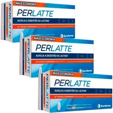 Kit Perlatte 3x60 Comp Suplemento Enzima Lactase 9.000 FCC