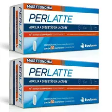 Kit Perlatte 2x60 Comp Suplemento Enzima Lactase 9.000 FCC