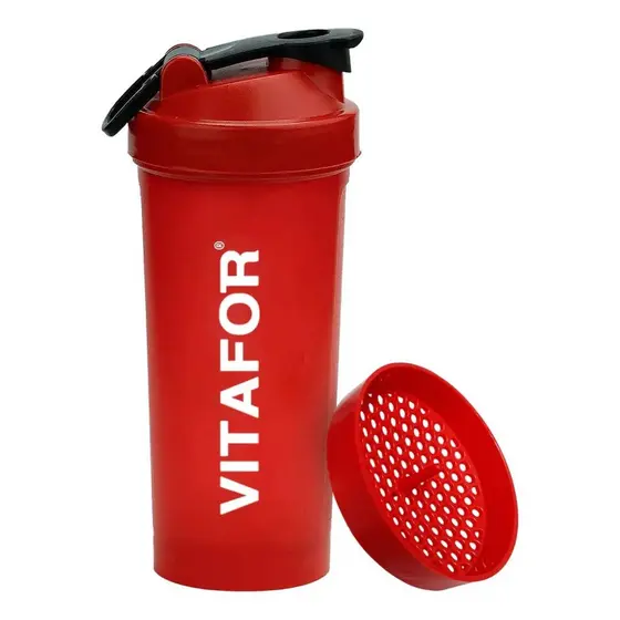 Coqueteleira Vermelha Vitafor 600ml – Vem Viver Bem | Original BPA Free | Shakeira