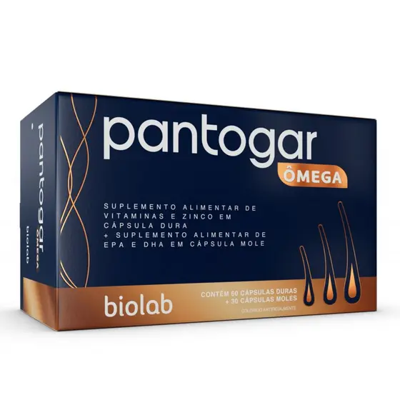 Pantogar Ômega Biolab Suplemento Alimentar 90 Cápsulas
