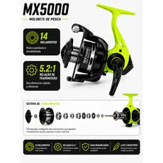 Molinete De Pesca De Metal mx5000 5.2.1 18 Raolamentos presente Para Dias Dos Pais