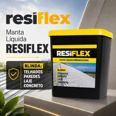 Manta Líquida Emborrachada RESIFLEX 18KG - 12KG - 3.6KG -  Impermeabilizante Laje Parede. Telhas