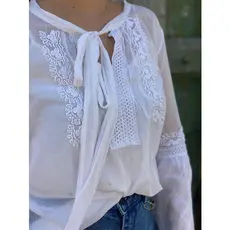Bata Blusa Indiana Moda Verão Boho Bordado Feminino Túnica Praia