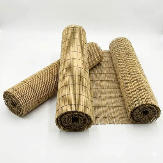 15m² Esteira de Bambu 100% Natural Tratado Cerca Forro Pergolado Teto Decorativo Fácil Instalação