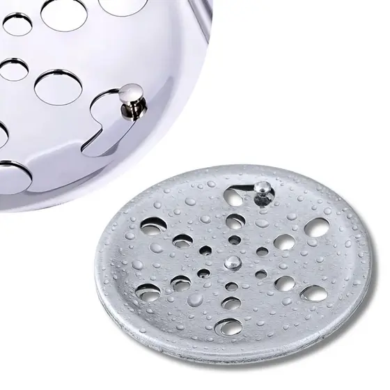 Grelha para Ralo Redondo em Aço Inox 10cm e 15cm com Tampa Abre e Fecha Antiodor