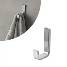 Kit 02 Cabide Quadrado Inox Para Banheiro Fixação Dupla Oculta
