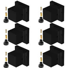 Kit 6 Acabamento Para Registro Deca + 6 Conversor de Registro Docol Para Deca - Preto/Fosco Banheiro
