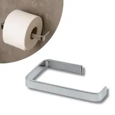 Papeleira Porta Papel Higiênico Stander Square Retangular Aço Inox Dupla Fixação de Parede